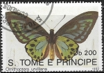 Stamps So Tom and Prncipe -  Mariposas - Ornithoptera urvilliana
