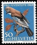 Stamps Switzerland -  aves