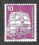 Stamps Germany -  1171 - Tren Eléctrico