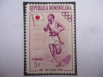 Stamps Dominican Republic -  Maratón-1936-Kee Chung Sohn (1912-2002)- Primer medallista surcoreano -Juegos Olímpicos de Berlín.