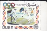 Stamps United Arab Emirates -  OLIMPIADA MUNICH'72 esgrima