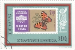 Stamps Hungary -  Mariposa