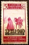 Stamps : Europe : Spain :  MARRUECOS ESPAÑOL. 1940 17 jul. IV Aniversario del Alzamiento Nacional