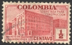Stamps America - Colombia -  Sobretasa para construcción. Palacio de Comunicaciones.