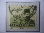 Stamps Egypt -  King Farouk de Egipto (1920-1965)- Pirámide de Gizeh - Sello de 30 milliemes, año 1946