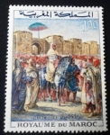 Stamps Morocco -  Pintura de Delacroix. Coronación 