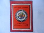 Stamps Colombia -  70° Aniversario- OEA- Organización de los estados Americanos - Banderas de los Países.