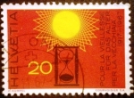 Stamps Switzerland -  Reloj de arena bajo el sol.