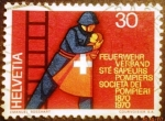 Stamps Switzerland -  Bomberos. Saving a child