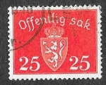 Stamps Norway -  O38A - Escudo de Armas