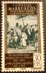 Stamps Spain -  Marruecos español. 30º Aniversario de la Exaltación al trono de S.A. el Jalifa