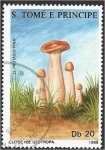 Stamps So Tom and Prncipe -  Hongos 1988, Clitocybe geotropa
