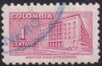 Stamps Colombia -  Palacio de comunicaciones