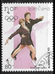 Stamps Laos -  Juegos Olimpicos de Invierno - Albertville 1992
