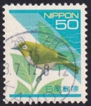 Stamps Japan -  Zosterops japonicus