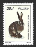Stamps Poland -  2723 - Liebre Común