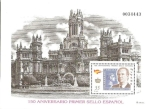 Stamps Spain -  H.B. 150 aniversario primer sello español
