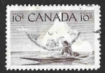 Stamps Canada -  351 - Esquimal en Kayak