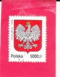 Stamps Poland -  ESCUDO National Arms, 1990