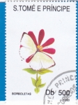 Stamps So Tom and Prncipe -  FLORES- BORBOLETAS