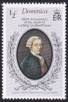 Stamps Dominica -  150 Aniv. de la muerte de Beethoven