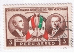 Stamps Peru -  Exposición tesoros artísticos Perú México