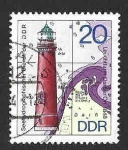 Stamps Germany -  1555 - Faro de Darsser Ort (DDR)