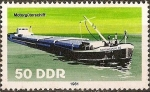 Stamps : Europe : Germany :  Barcos fluviales de DDR