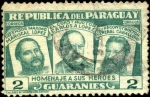 Stamps Paraguay -  Homenaje a sus héroes. Carlos A López, Mariscal López, General Caballero.