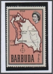 Stamps Antigua and Barbuda -  Mapa