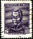 Stamps Chile -  Presidente Francisco Antonio PINTO.