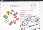 Stamps Colombia -  Primera reunión 8 presidentes Latinoamericanos