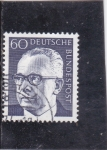 Stamps Germany -  Dr. h.c. Gustav Heinemann (1899-1976), 3er Presidente Federal