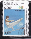Stamps Laos -  OLIMPIADA LOS ANGELES'84