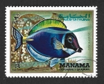 Stamps United Arab Emirates -  Mi779A - Pez Cirujano (MANAMA)