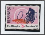 Stamps Spain -  Barcelona'92 II serie Pre-Olímpica: Ciclismo