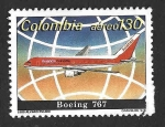 Stamps Colombia -  C813 - Boeing 767