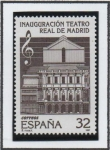 Stamps Spain -  Inaguracion  d' teatro Real d' Madrid: Fachada