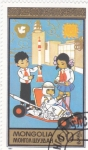 Stamps Mongolia -  Kart, modelo de cohete