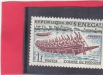 Stamps Senegal -  carrera de piraguas