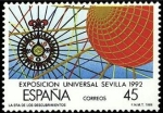 Stamps Spain -  ESPAÑA 1988 2940 Sello Nuevo Exposición Universal de Sevilla EXPO'92 Universalidad de la Exposición