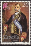 Stamps Spain -  ESPAÑA 1988 2968 Sello Codigo Civil Manuel Alonso Martinez Ministro de Justicia usado Michel2849
