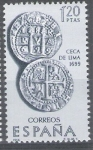 Stamps Spain -  Forjadores de America. Ceca de Lima.Año 1699.