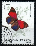 Stamps Hungary -  serie- Mariposas