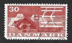 Stamps Denmark -  372 - Cosechadora