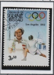 Stamps Guinea Bissau -  Juegos Olímpicos, Los Ángeles,  Esgrima