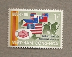 Stamps Vietnam -  Banderas de los aliados de Vietnam