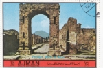 Stamps United Arab Emirates -  Pompeya arco de Nero 
