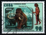 Stamps Cuba -  serie- Hombres y animales paleolítico