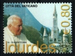 Stamps Vatican City -  serie- Viajes de Juan Pablo II
